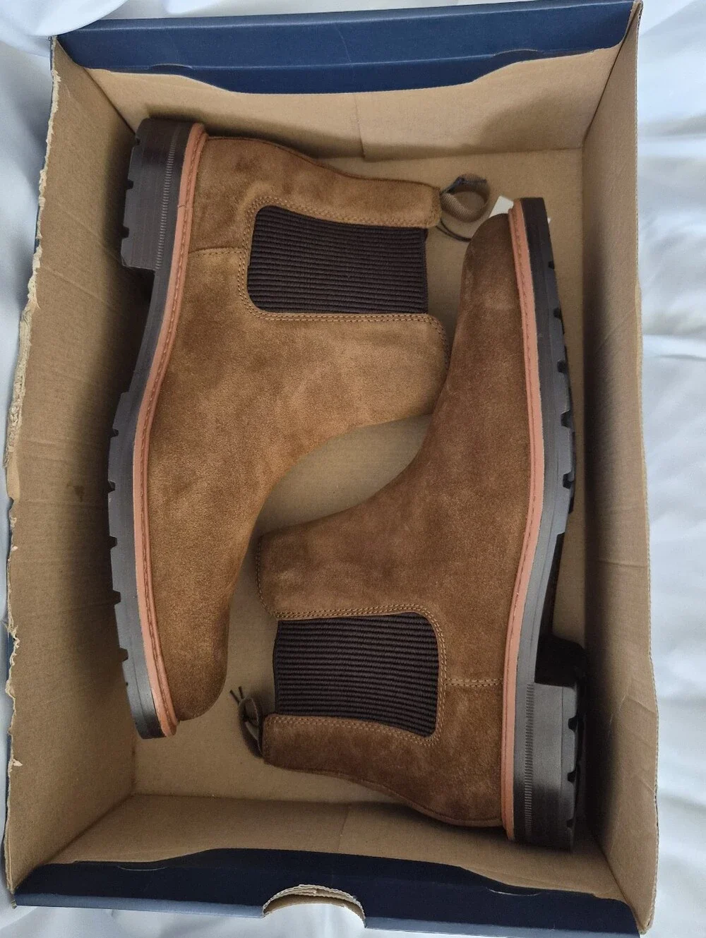 Cole Haan NWT Mens Chamberlin Grand Chelsea Brown Suede Boot Size 10